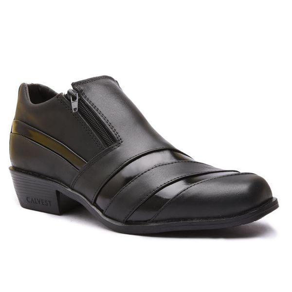 Bota Social Masculina em Couro Preto-1920F051