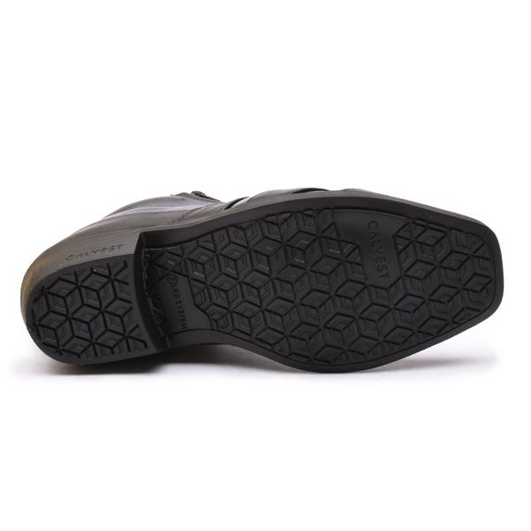 Bota Social Masculina em Couro Preto-1920F051