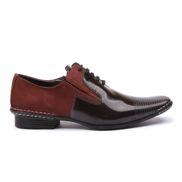 Sapato Social Masculino Calvest em Couro Bordo de amarrar -1750F025