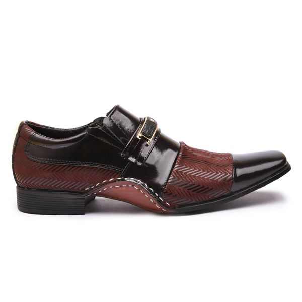 Sapato Social Masculino Calvest em Couro Bordo-1930F027