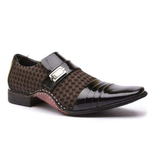 Sapato Social Masculino Calvest em Couro Preto-1930F022