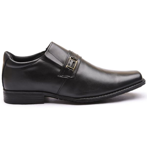 Sapato Flex-System Masculino Calvest em Couro Preto - 1700F003