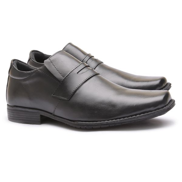 Sapato Flex-System Masculino Calvest em Couro Preto - 1700F001