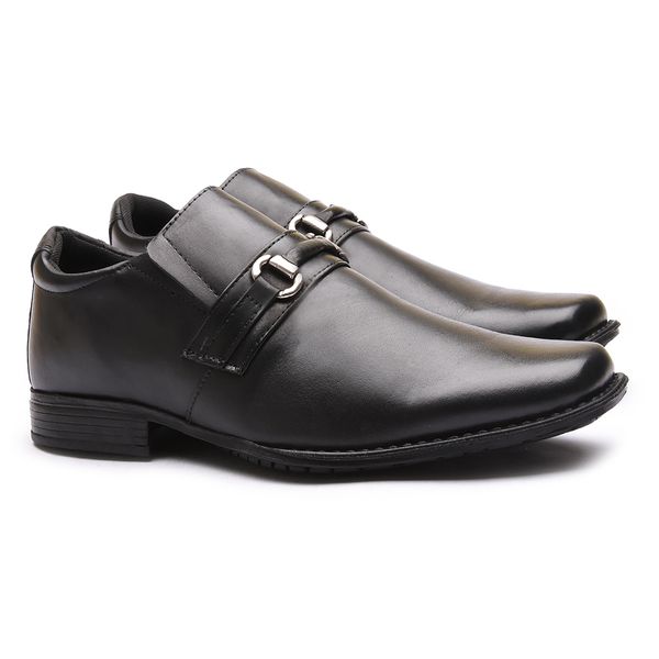 Sapato Flex-System Masculino Calvest em Couro Preto - 1700F002
