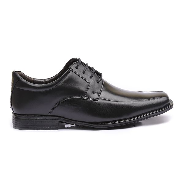 Sapato Flex-System Masculino Calvest em Couro Preto de amarrar - 1700F019