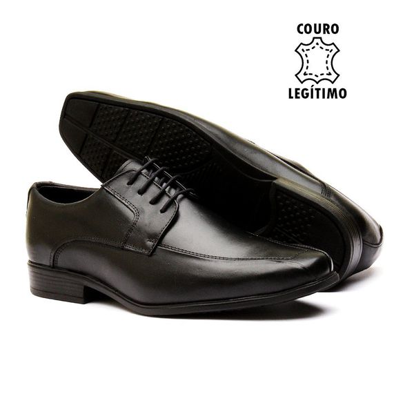 Sapato Social Masculino Calvest em Couro Preto de Amarrar - 2305D653