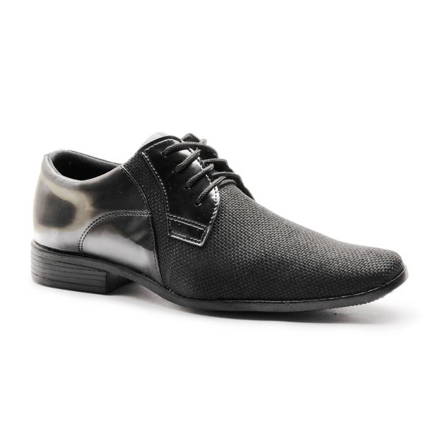 Sapato Social Masculino Calvest com Textura TMD de amarrar - 2320D450 Preto