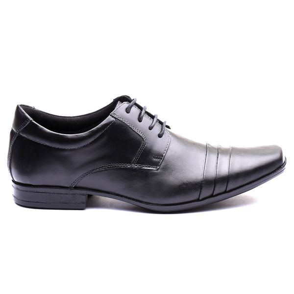 Sapato Social Masculino Calvest em Couro Preto Tradicional De Amarrar - 2300D733