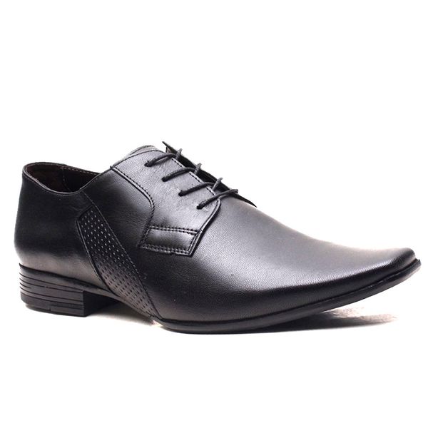 Sapato Social Calvest em Couro Carneiro de amarrar -1100D347-PTO