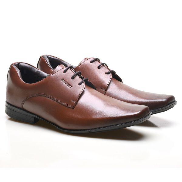 Sapato Social Masculino Calvest em Couro Havana Tradicional de Amarrar - 2305B848