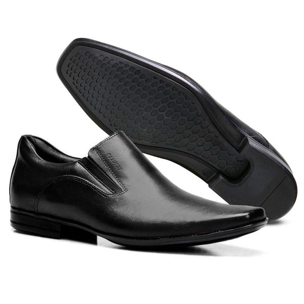Sapato Social Masculino Calvest em Couro de Calçar Preto Tradicional - 2305B461