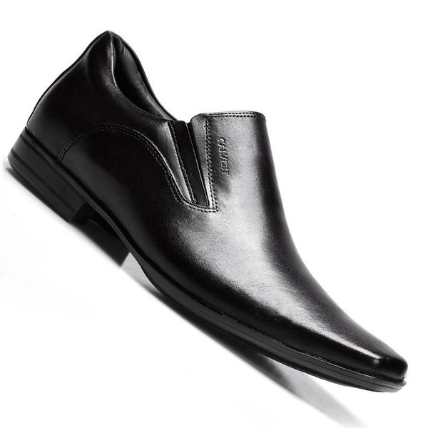 Sapato Social Masculino Calvest em Couro de Calçar Preto