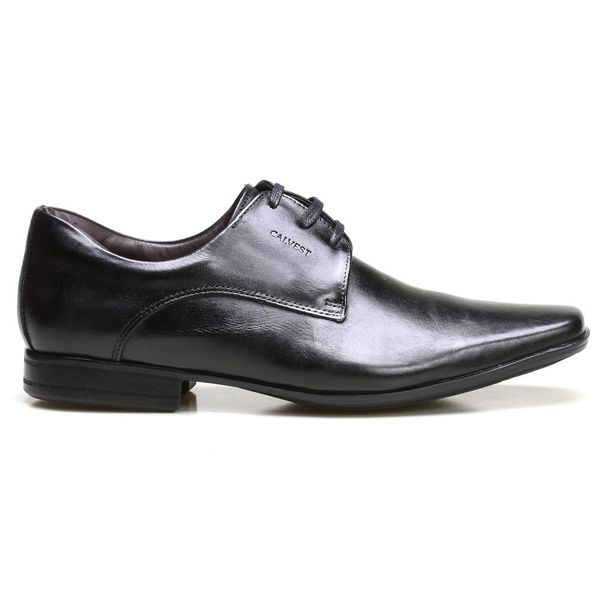 Sapato Social Masculino Calvest em Couro Preto Tradicional de Amarrar - 2305B848-PTO
