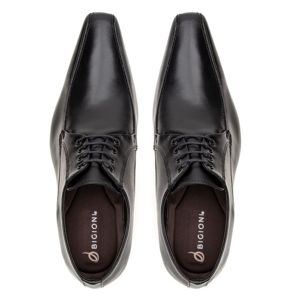 Sapato Social Masculino Bigioni Clássico 300 Natural Preto preto