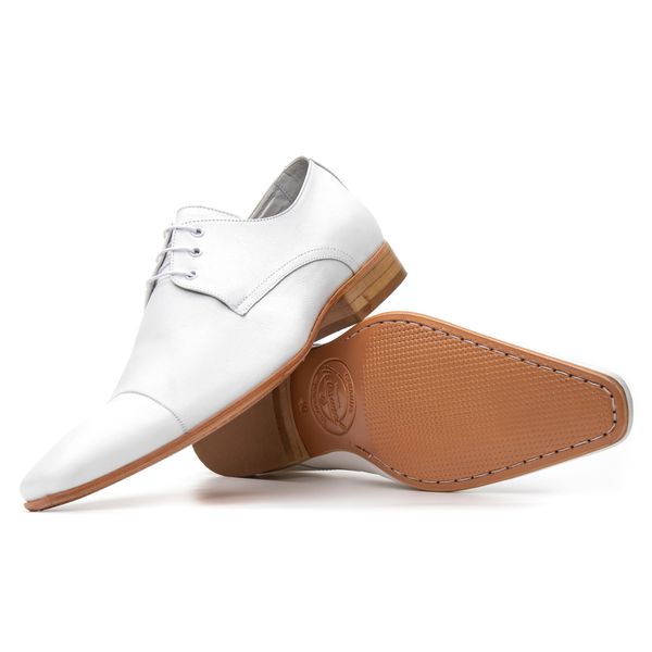 Sapato Social Masculino Bigioni Clássico 307 Mestiço Branco