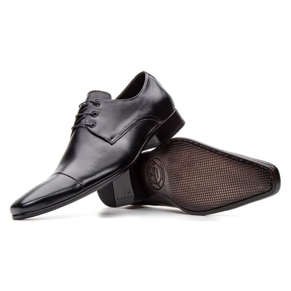 Sapato Social Masculino Bigioni Clássico 307 Naturali Preto preto