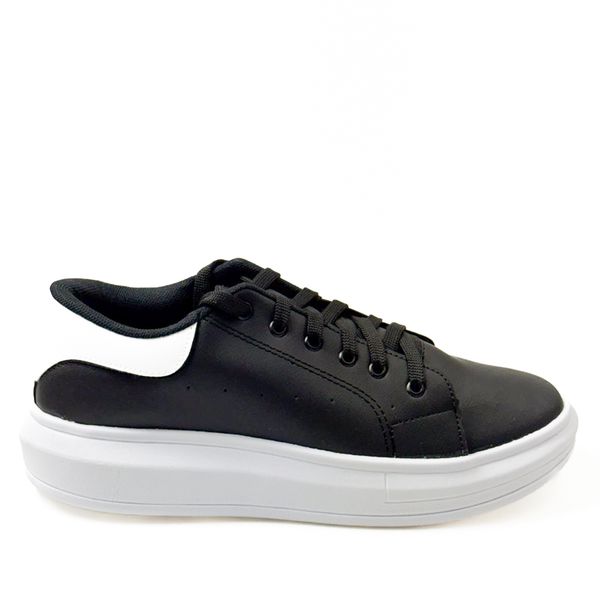 Tênis Masculino em Material Tecnológico Preto 3006