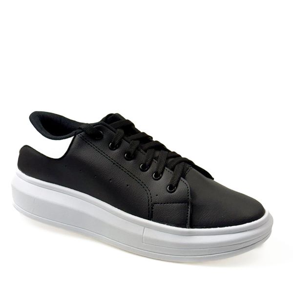 Tênis Masculino em Material Tecnológico Preto 3006