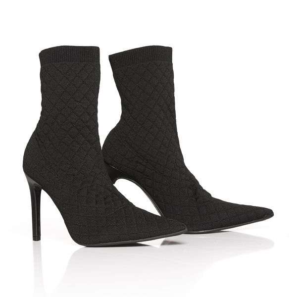Bota em Meia Preto Cano Curto - ZOCCOLETTE