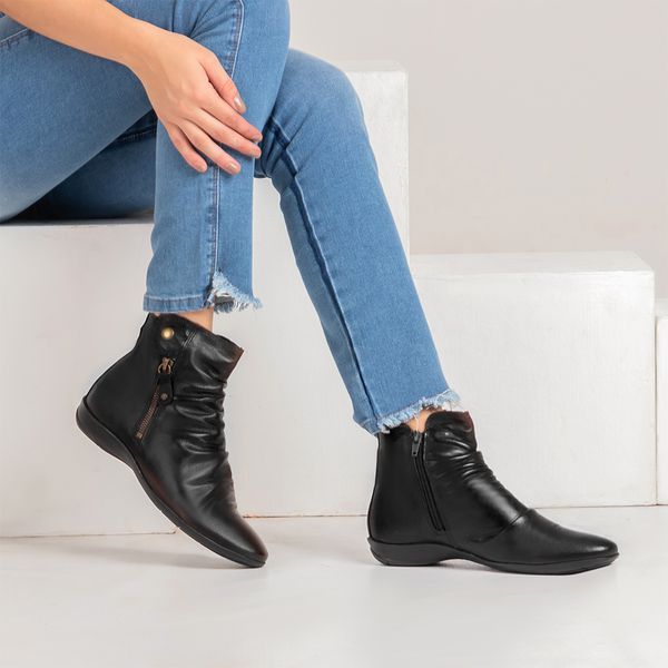 Bota casual preta cheap