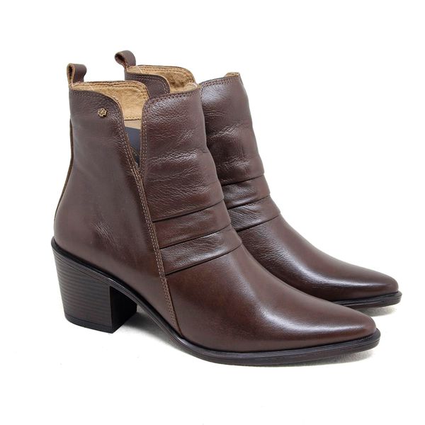 Bota Feminina Estilosa Macia Perlatto em Couro Ter... - ZOCCOLETTE