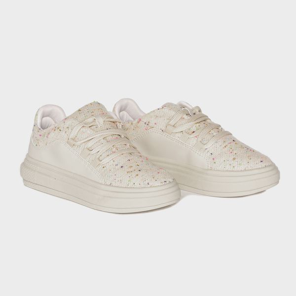 Tênis Sneaker Bege Estiloso Confortável 