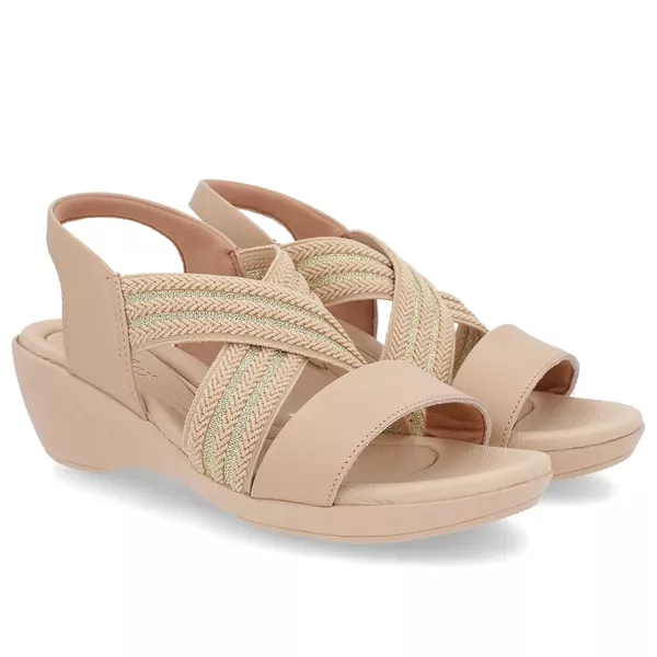Sandalia Feminina Usaflex Elastico Blush