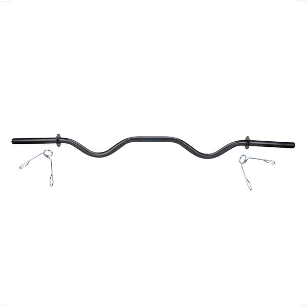 Barra W Musculação 120 Cm Academia Presilhas Exercícios