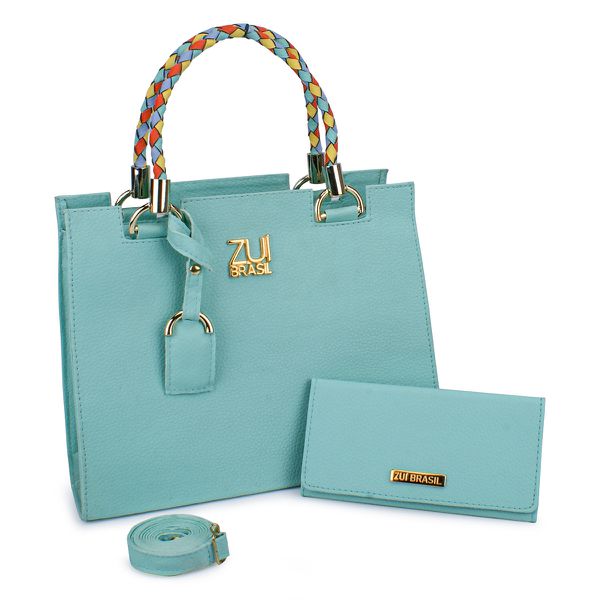 Kit Bolsa Feminina Castelo Relax Azul Turquesa - Zuí Brasil