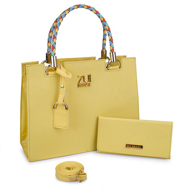 Kit Bolsa Feminina Castelo Relax Amarelo - Zuí Brasil
