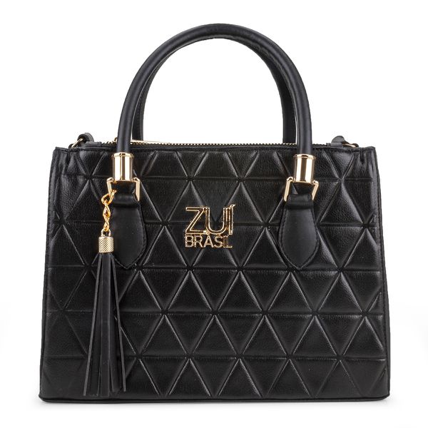 Bolsa Feminina Luxo Lorena Triângulo Preto Zuí Brasil