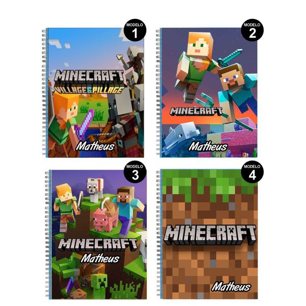 ADESIVO DE CADERNO MINECRAFT | KREATIVEADESIVOS