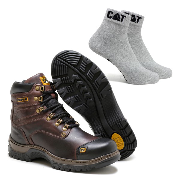 bota masculina caterpillar 2189 castanho