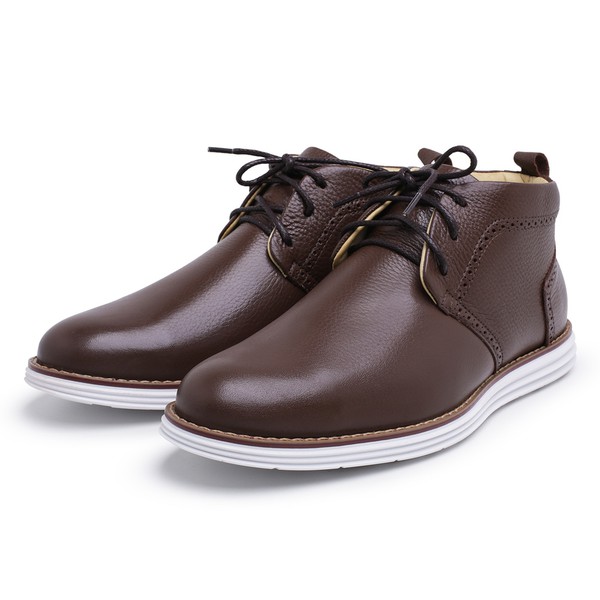 Bota Masculina Couro Legitimo Cafe Forro De Couro Berlutini
