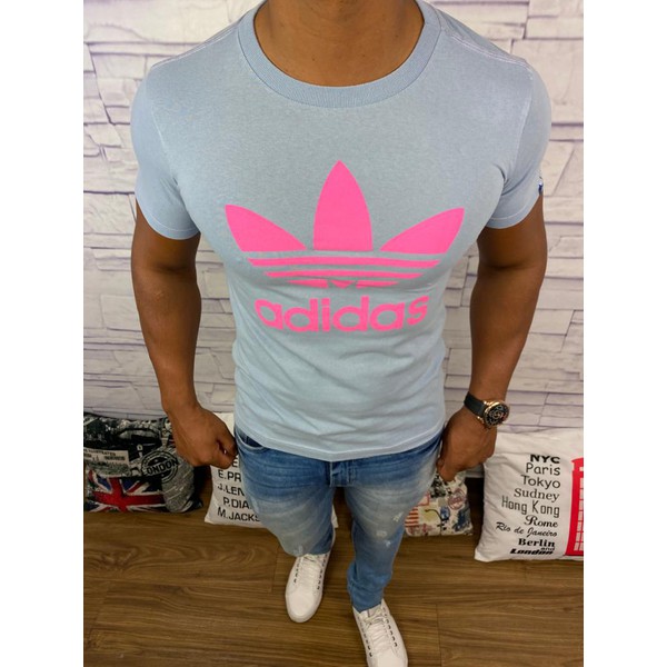 camiseta adidas cinza masculina