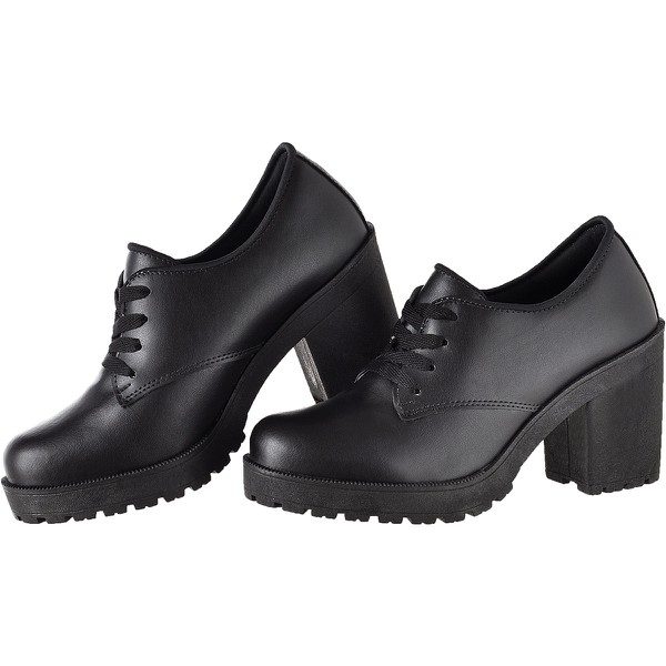 Oxford Feminino Tratorado Cr Shoes Preto Fosco Crshoes