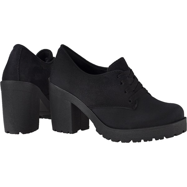 Oxford Feminino Tratorado Cr Shoes Camurca Preto Crshoes