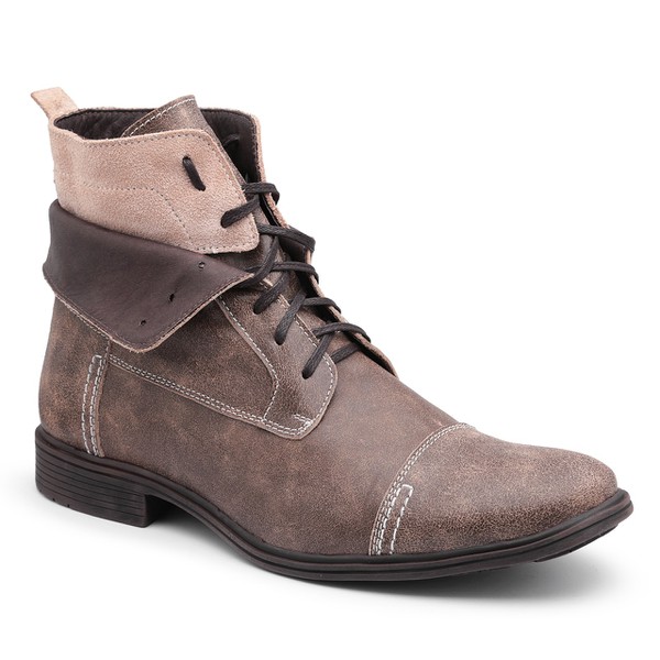 Bota Masculina Casual Couro 2 Em 1 Gh Calcados