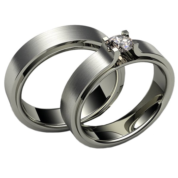 Alianca De Casamento Em Ouro Branco Com Diamantes De 20 Pontos 0559al Helder Joalheiros