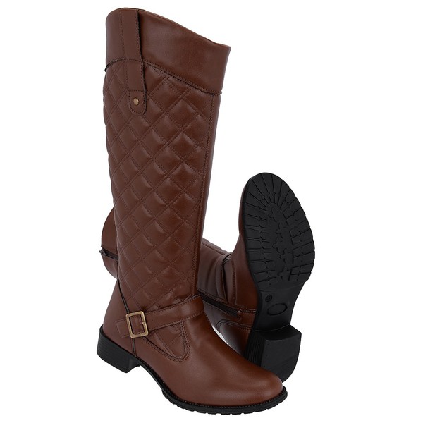bota montaria couro caramelo
