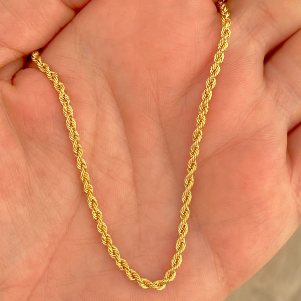 Cordão Torcido de Ouro 18K 45cm - MICHELETTI JOIAS