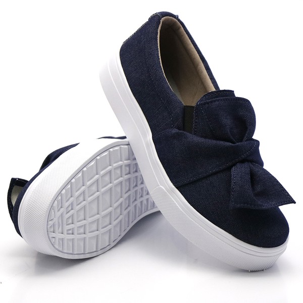 slip on feminino com laço