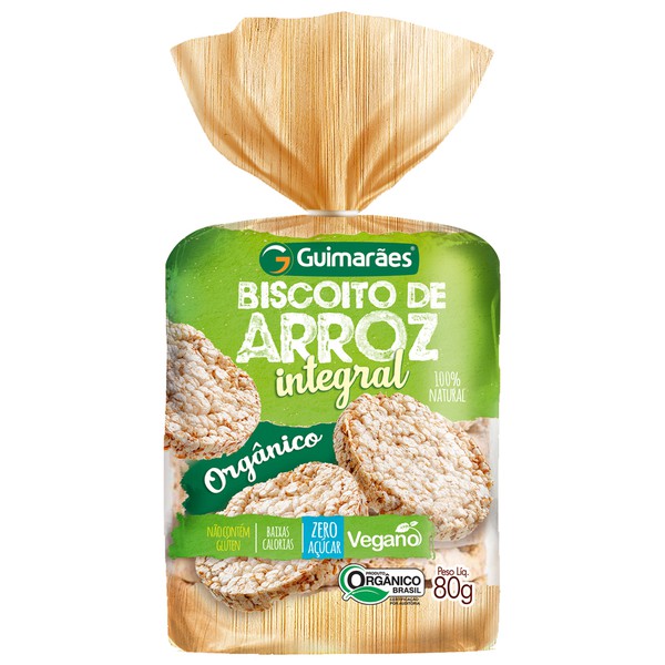 Biscoito de Arroz Integral Orgânico 80g