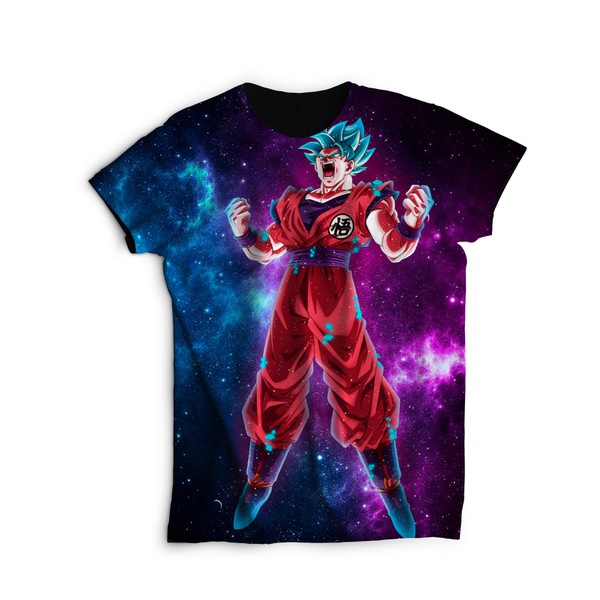 Camiseta Goku Blue 3d Full Print | Steve Maccoy