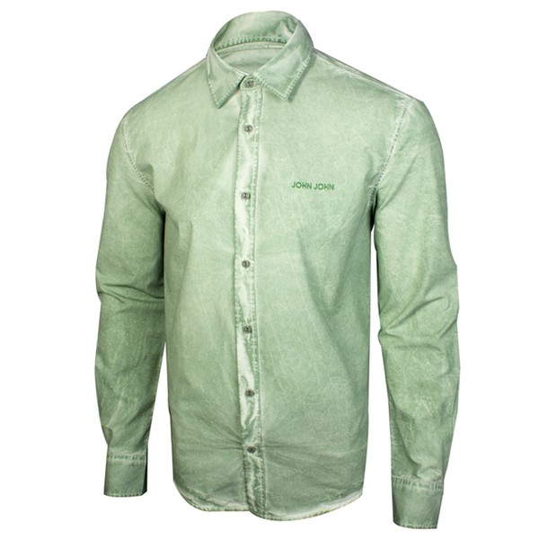 camisa social masculina verde claro