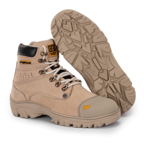 Bota Masculina Caterpillar em Couro Legítimo 2160 com Biqueira Costurada  Promoção