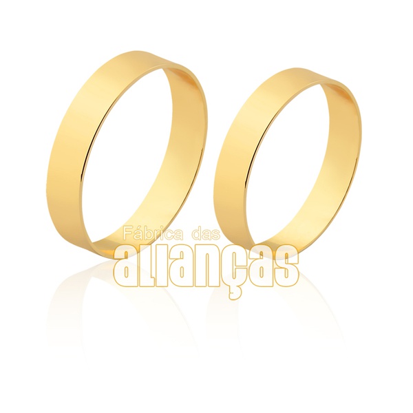 Alianças Finas De Noivado e Casamento Em Ouro Amarelo 18k