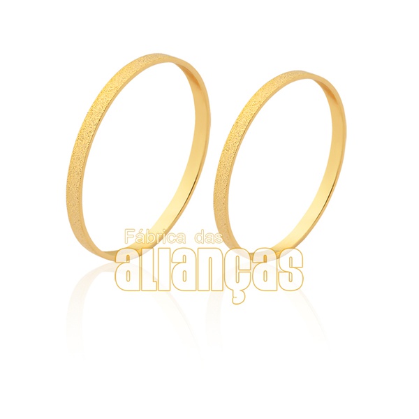 Alianças de Casamento Diamantadas Ouro 10k