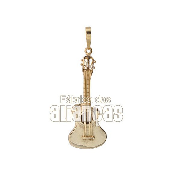 Pingente Exclusivo De Cavaquinho Em Ouro Amarelo 18k