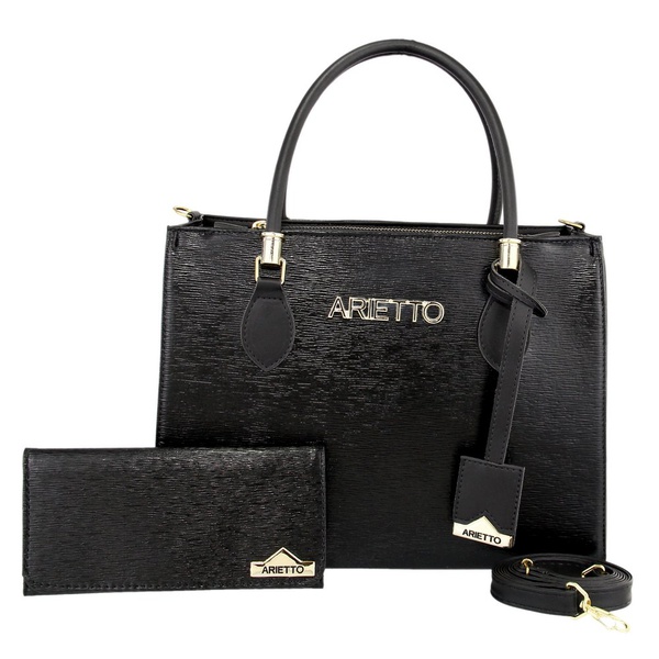 Bolsa lisa preta Clearance